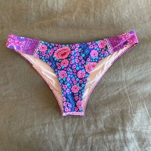 Spell Flamingo Blossom bikini bottoms XS